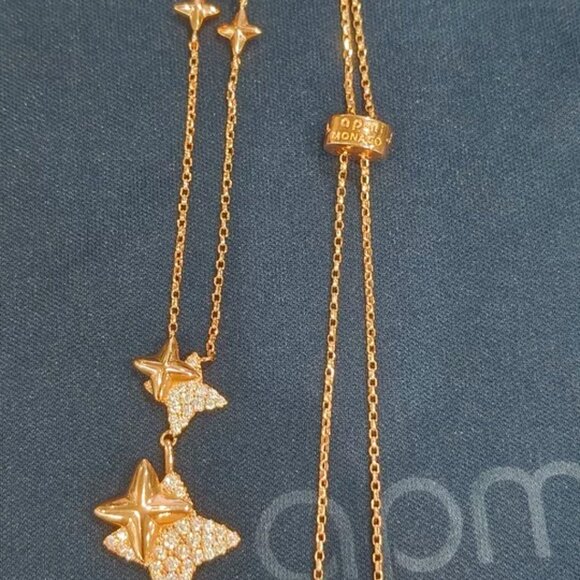 APM Monaco Double Météorites Rose Gold Adjustable Necklace - Picture 2 of 6